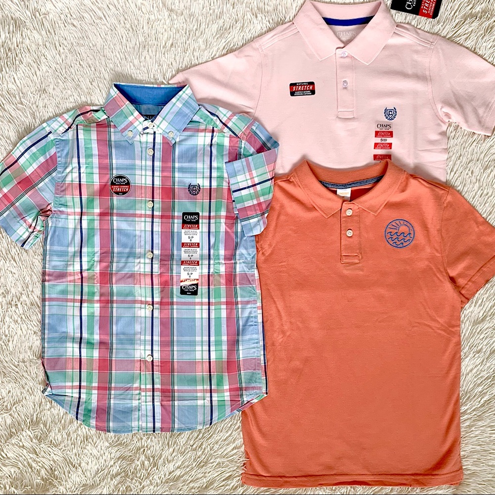 3 Chaps/Gymboree Polo Shirt Bundle•NWT•Size 8